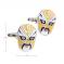 Yellow Chinese Opera Mask Cufflinks1.jpg